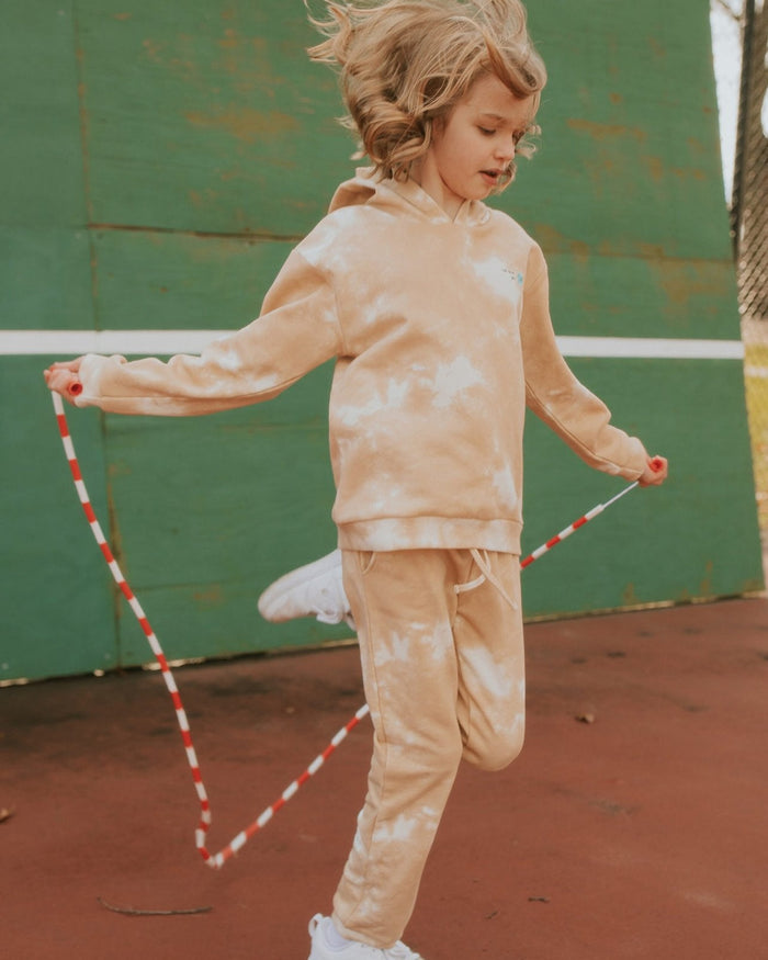 Kids Beige Batic Sweatshirt Set image 0