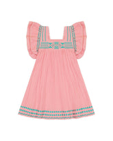Serena Girl's Tassel Dress Pink Sorbet Embroidery image 0