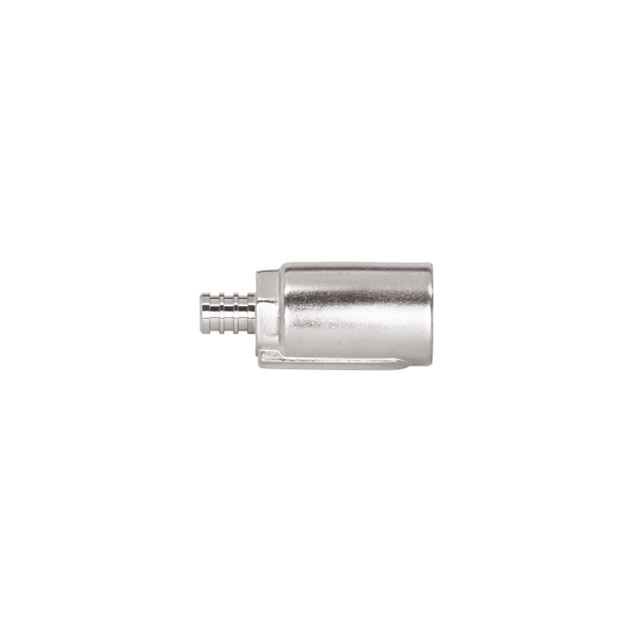 A product shot of the half inch straight PEX crimp inlet.