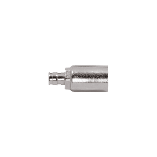 A product shot of the half inch straight PEX expansion inlet.