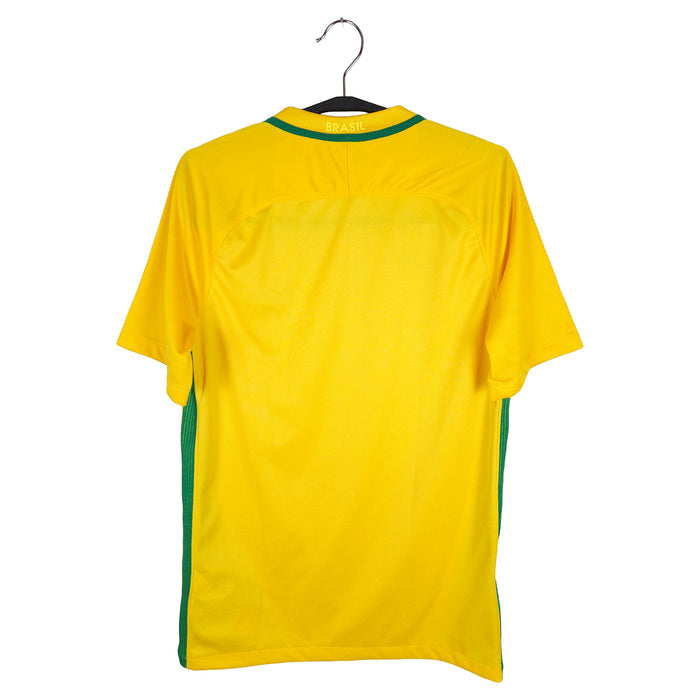 2016-17 Brazil Home Shirt - back view
