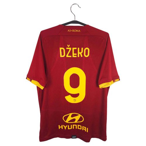 2021-22 AS Roma Home Shirt Dzeko #9 - back view