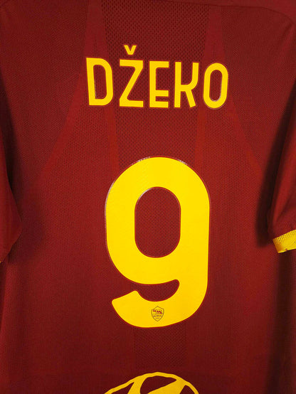 2021-22 AS Roma Home Shirt Dzeko #9 - detailed view