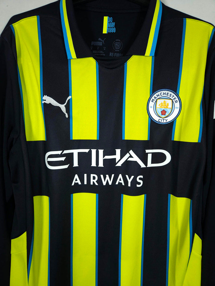 2024-25 Manchester City Away Shirt De Bruyne #17 (LS) - detailed view