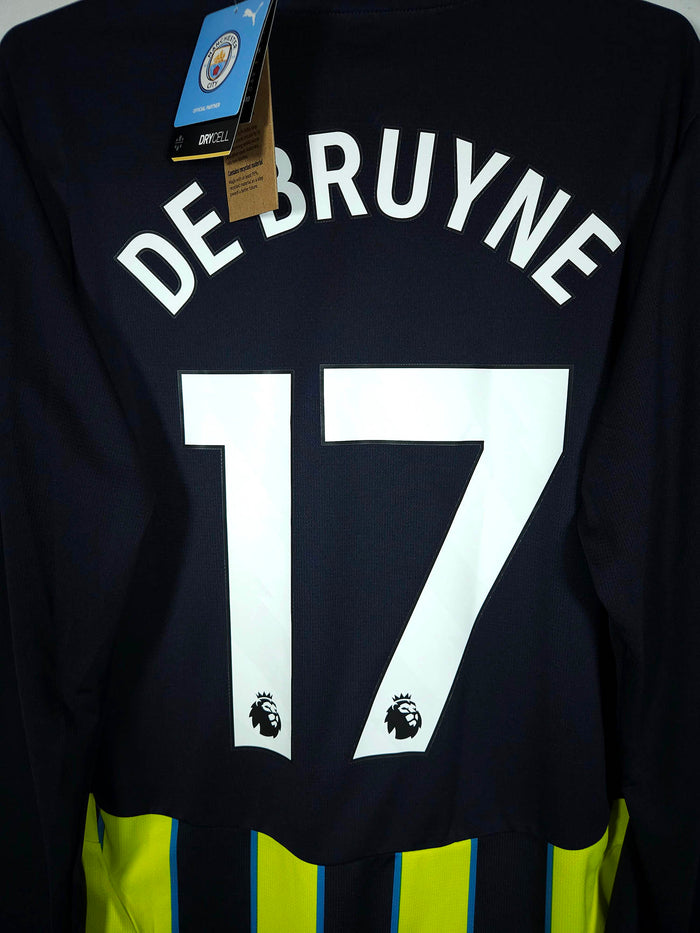 2024-25 Manchester City Away Shirt De Bruyne #17 (LS) - detailed view