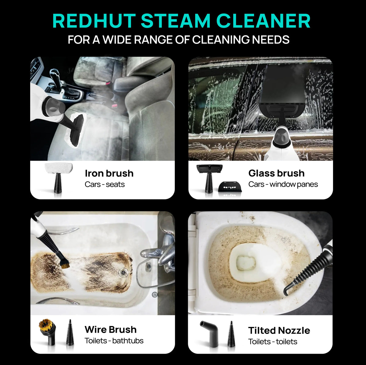 🔥 Fall Sale – Portable Handheld Steam Cleaner with 12 Accessories