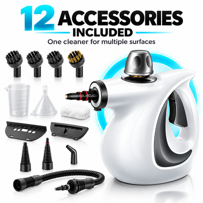 🔥 Fall Sale – Portable Handheld Steam Cleaner with 12 Accessories