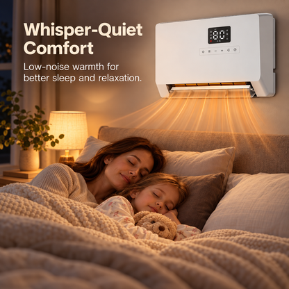 🔥 Winter Sale – 1500W Wall-Mounted Space Heater with Remote, ECO Thermostat & 120° Oscillation