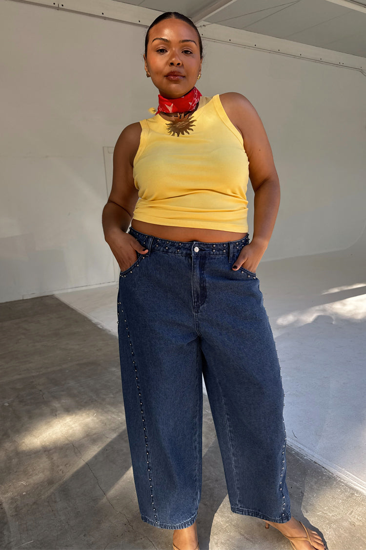 Lemon Ribbed Tank
