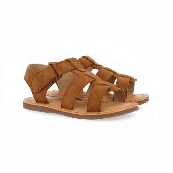 Anaco Boys Tan Leather Strappy Sandals - Brown, 27 image