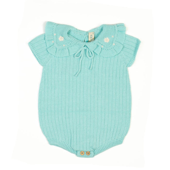 Aquamarine Crochet Collar Romper image 0
