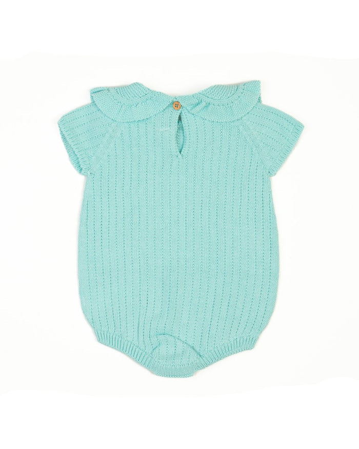 Aquamarine Crochet Collar Romper image 2