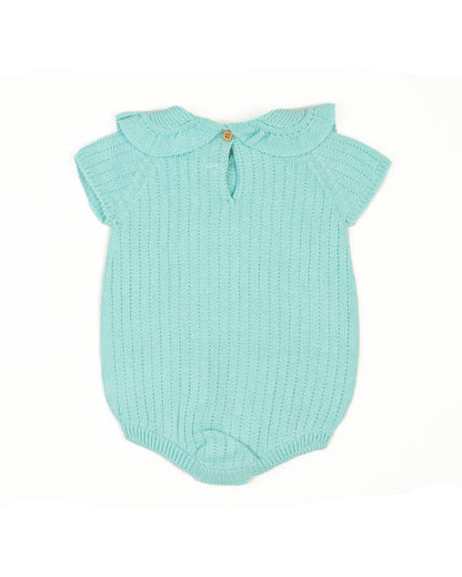 Aquamarine Crochet Collar Romper image 2