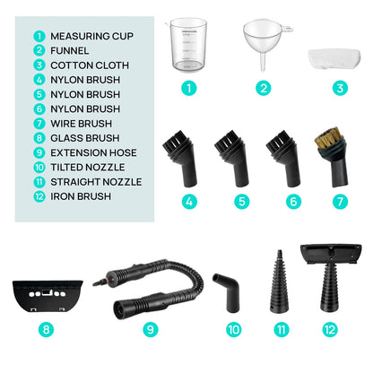 🔥 Fall Sale – Portable Handheld Steam Cleaner with 12 Accessories