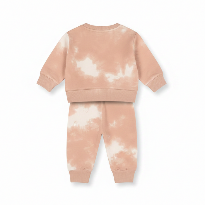 Babies Beige Batic Sweatshirt & Pants Set