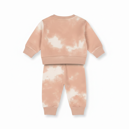 Babies Beige Batic Sweatshirt & Pants Set