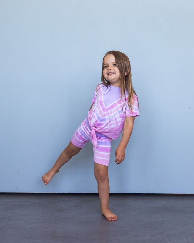 Bamboo Biker Short, In Peony image 0