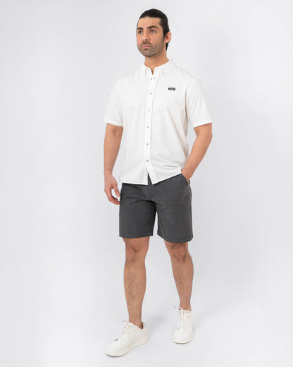 Camisa MAJA® Oxford, Blanco, detalle, fit Slim, Poliéster, con Tela estiramiento 4 vías, ideal para oficina