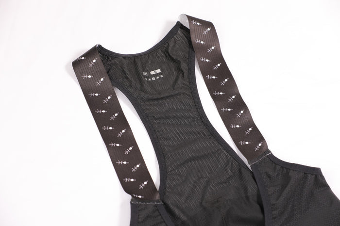 Close up of bib strap design - Lyvo Cycling