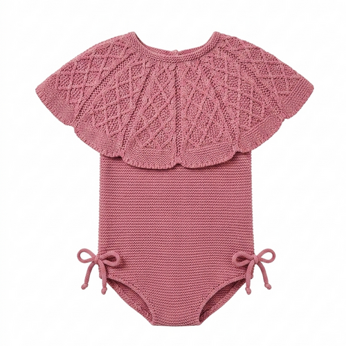 Cherry Bib Collar Romper