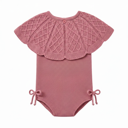 Cherry Bib Collar Romper