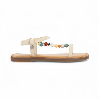 Croze Girls Decorated Off White Leather Sandals image 1