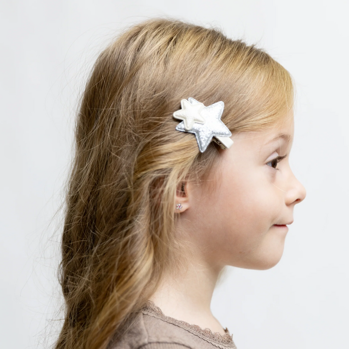 Double Star Clip Set Amira | Galaxy/Moonbeam image 1