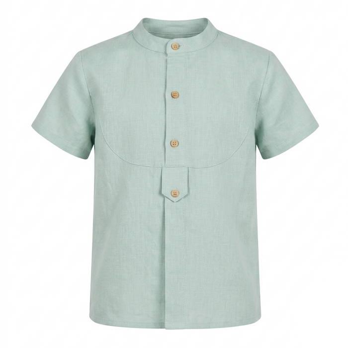 Dusty Green Freedom Mao Shirt
