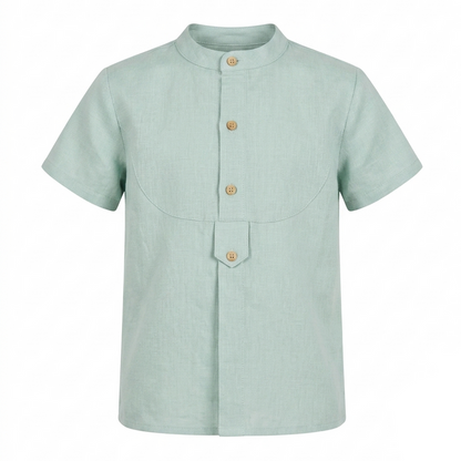 Dusty Green Freedom Mao Shirt