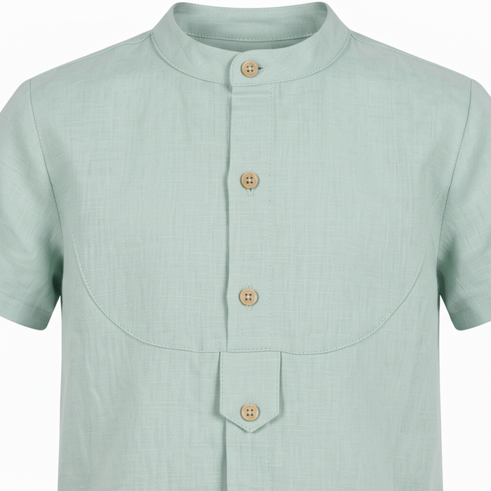 Dusty Green Freedom Mao Shirt