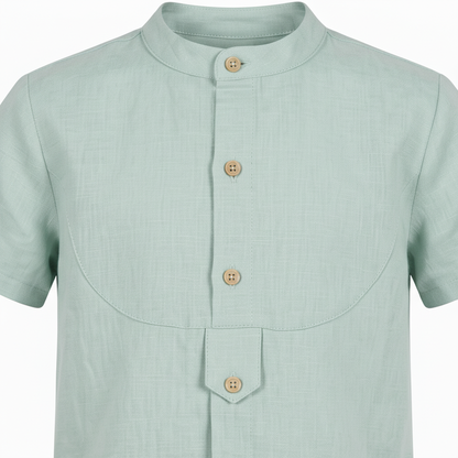 Dusty Green Freedom Mao Shirt