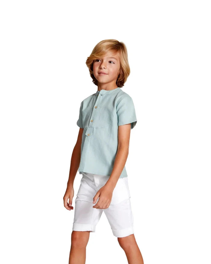 Dusty Green Freedom Mao Shirt image 0