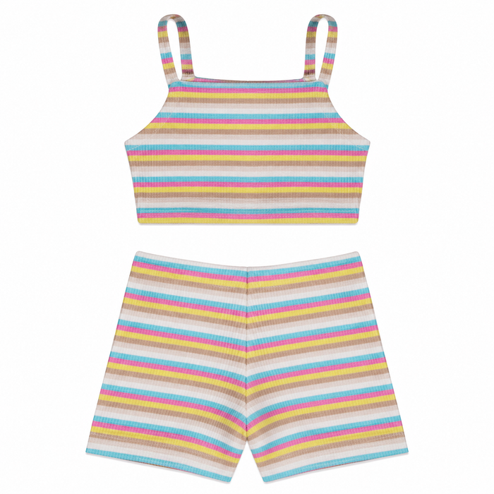 Eugenia Multicolor Cover Up Top And Shorts