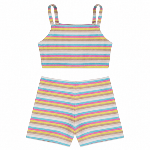 Eugenia Multicolor Cover Up Top And Shorts