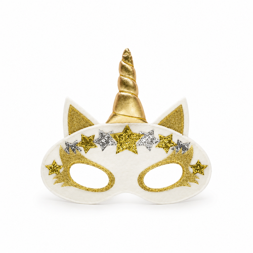 Face Mask Unicorn Gold