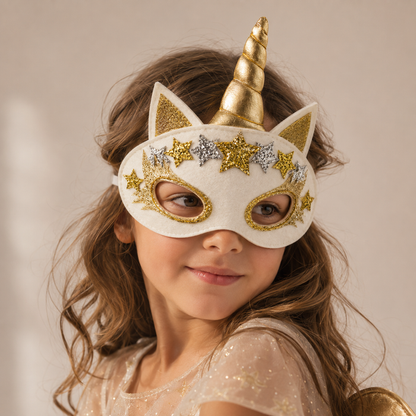 Face Mask Unicorn Gold