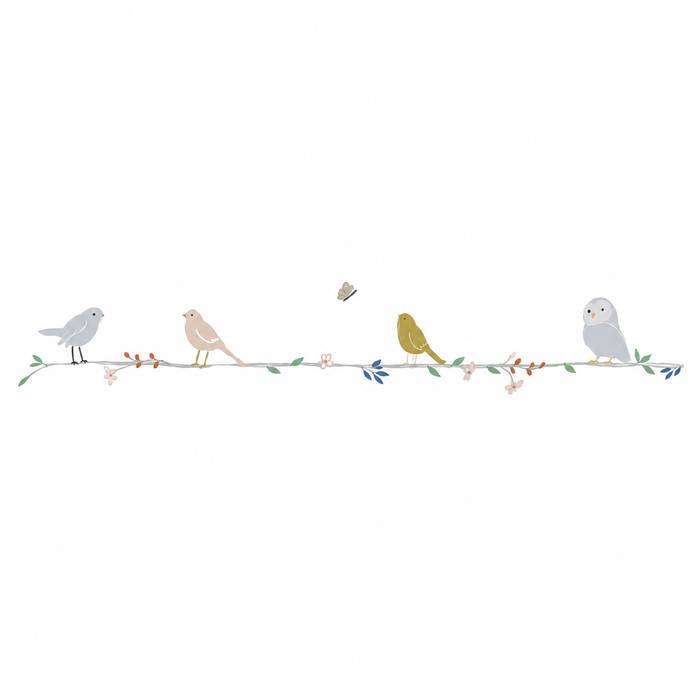 Flowers And Birds - Wallborder