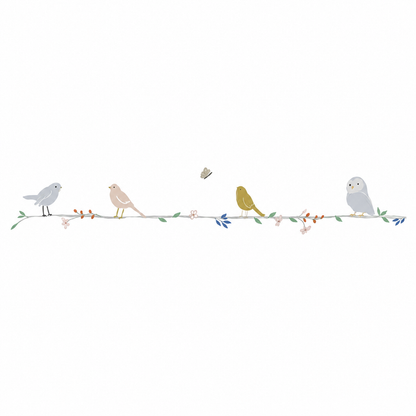 Flowers And Birds - Wallborder