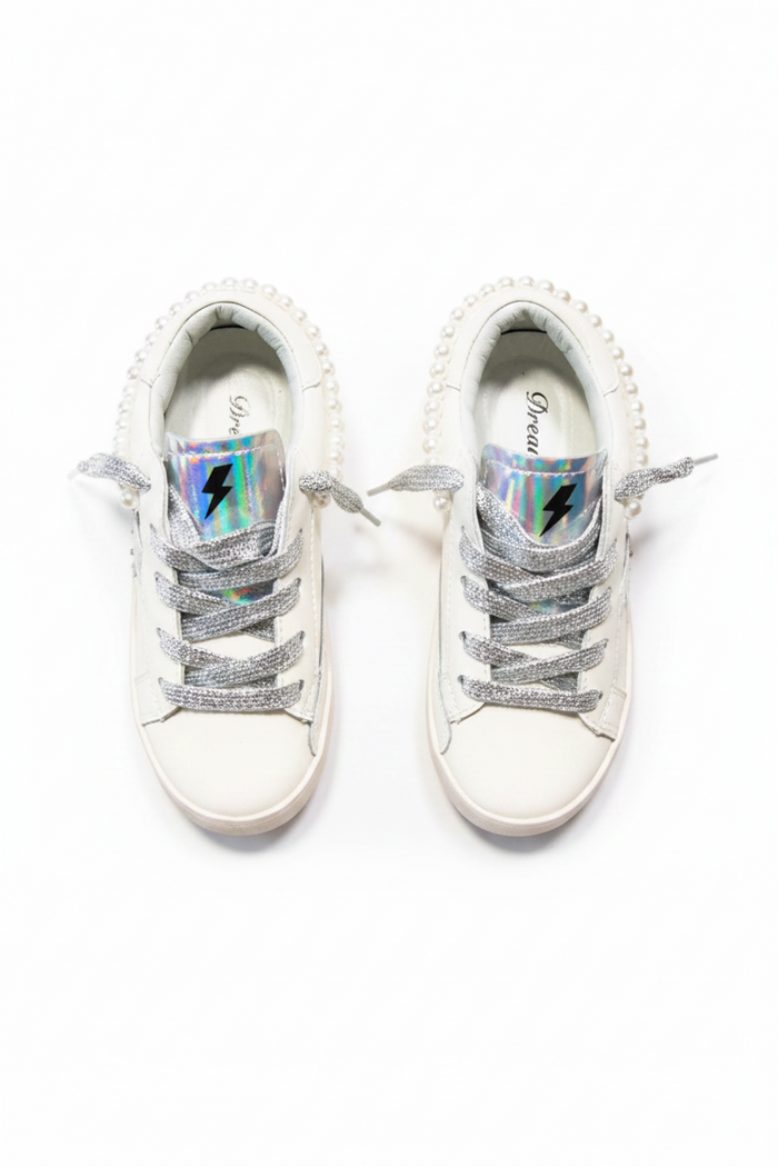 Gia Pearl Iridescent Lightning Bolt Sneakers image 1