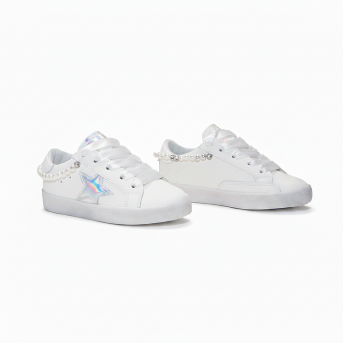 Gia Pearl Iridescent Lightning Bolt Sneakers image 0