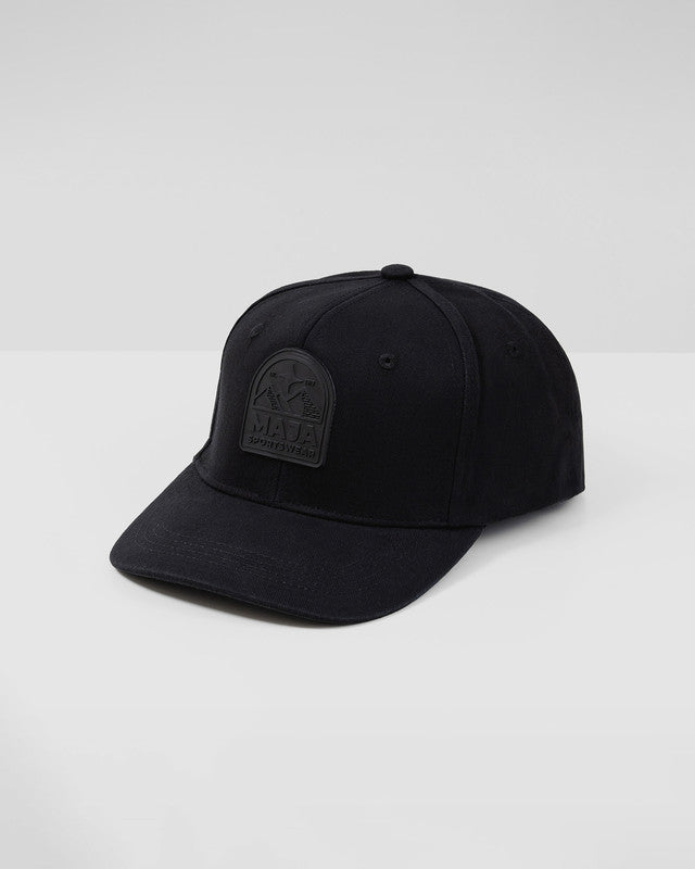 Gorra Snapback Sendero, Negro, vista frontal, Algodón, protección solar y estilo casual