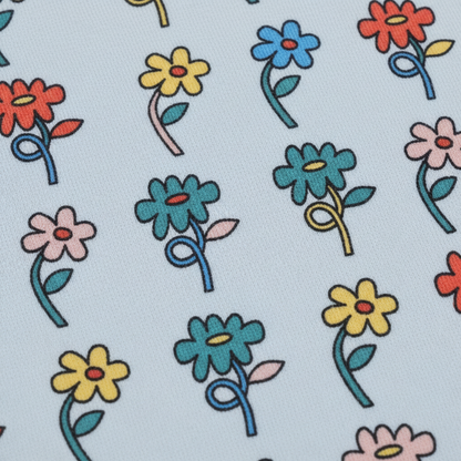 Graphic Flowers Short Sleeve Playsuit
