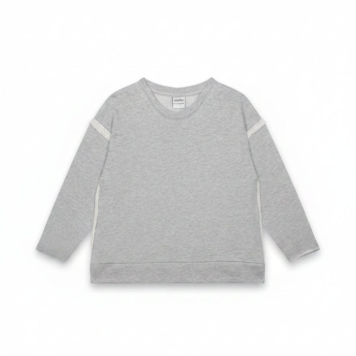 Grey Contrast Detailed Sweatshirt image 1