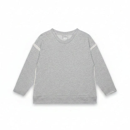 Grey Contrast Detailed Sweatshirt image 1