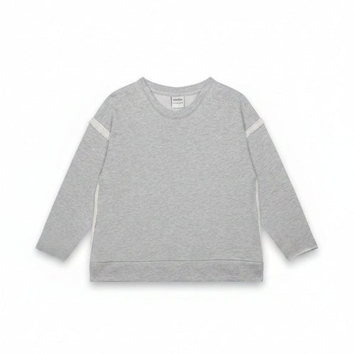 Grey Contrast Detailed Sweatshirt image 1