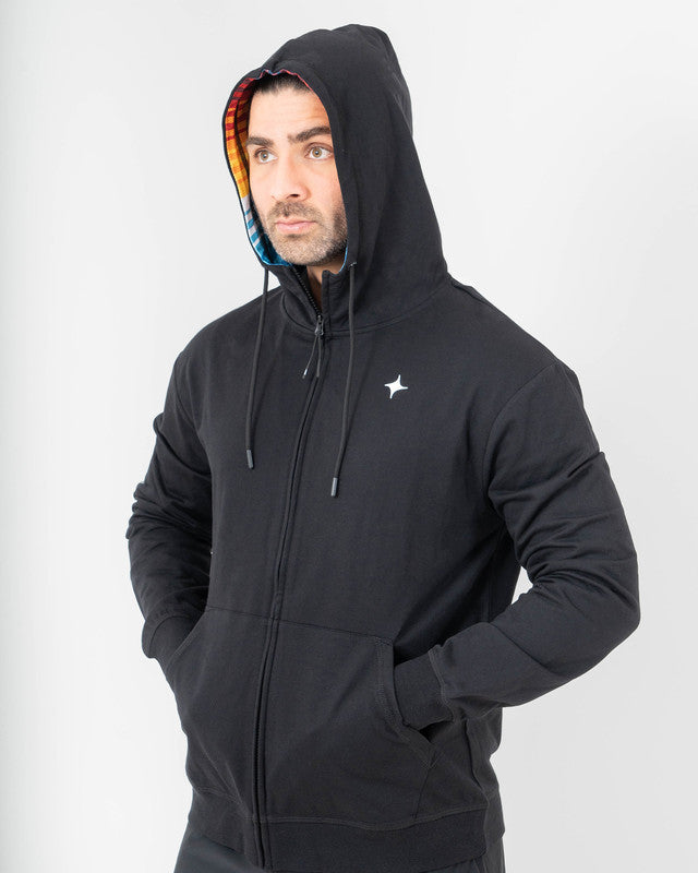 Hoodie MAJA® Boreal, Negro, vista posterior, fit Slim, Poliéster, con Tela Transpirable, perfecta para climas fríos