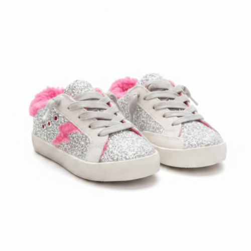 Ivy Glitter Fuzzy Bolt Sneakers