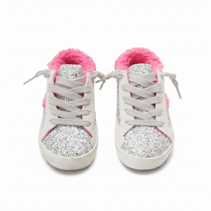 Ivy Glitter Fuzzy Bolt Sneakers image 1