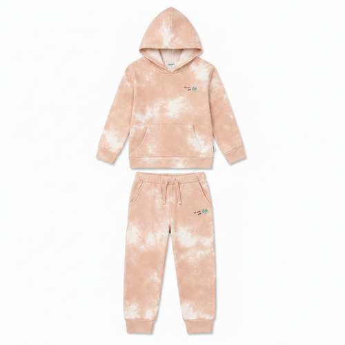 Kids Beige Batic Sweatshirt Set