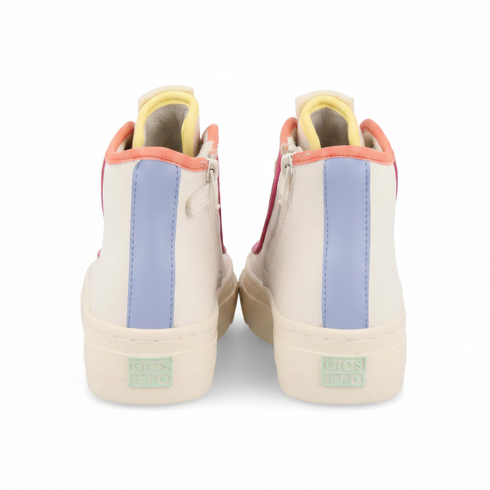 Lajinha Girls White Boot Sneakers With Colourful Details image 3